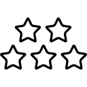 five stars outlines