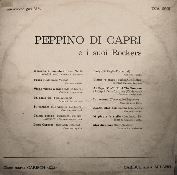 Peppino Di Capri E I Suoi Rockers - Nessuno Al Mondo