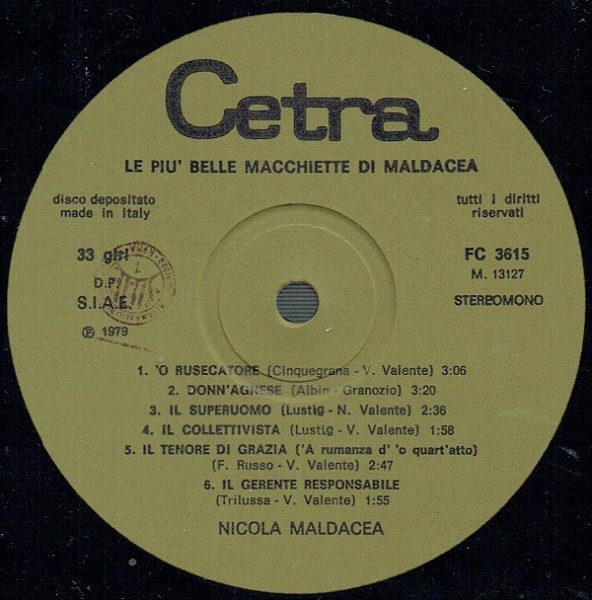 Nicola Maldacea Le Più Belle Macchiette Di Maldacea vinile usato