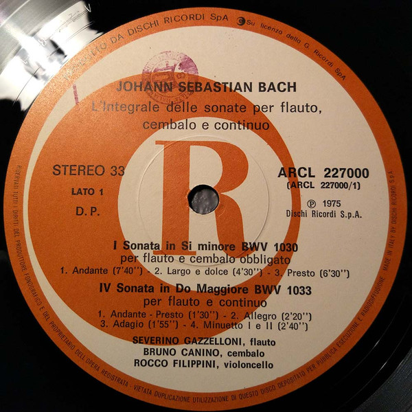 Johann Sebastian Bach - L'integrale delle sonate per flauto, cembalo e continuo