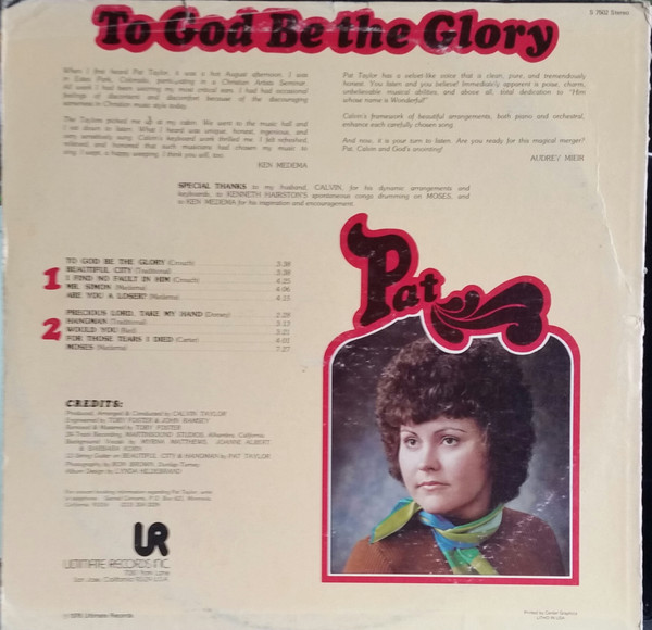 Pat Taylor (3) - To God Be The Glory