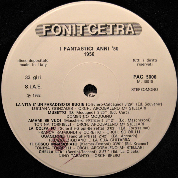 Various - I Fantastici Anni Cinquanta - 1956
