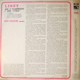Franz Liszt, Aldo Ciccolini - Anni Di  Pellegrinaggio - Secondo Anno" L'Italia"