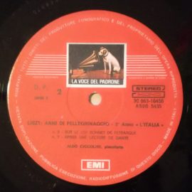 Franz Liszt, Aldo Ciccolini - Anni Di  Pellegrinaggio - Secondo Anno" L'Italia"