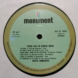 Boots Randolph - Tenor Sax In Screen Mood
