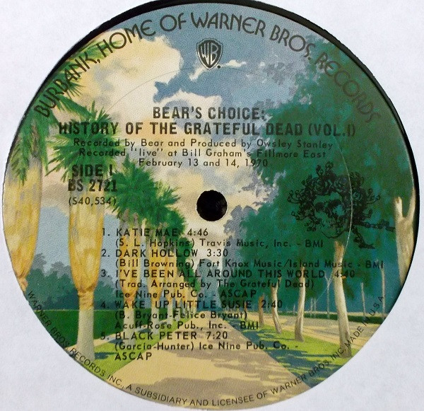 The Grateful Dead - History Of The Grateful Dead, Vol. 1 (Bear's Choice)