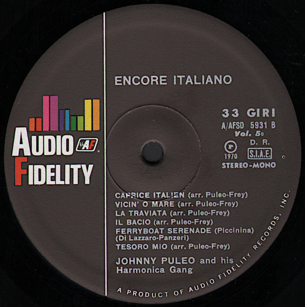 Johnny Puleo And His Harmonica Gang - Encore Italiano! Vol. 5