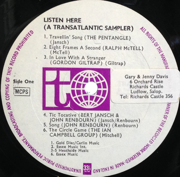 Various - Listen Here! A Transatlantic Sampler
