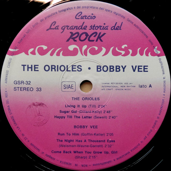 The Orioles / Bobby Vee / The Moonglows / Fabian (6) - The Orioles / Bobby Vee / The Moonglows / Fabian