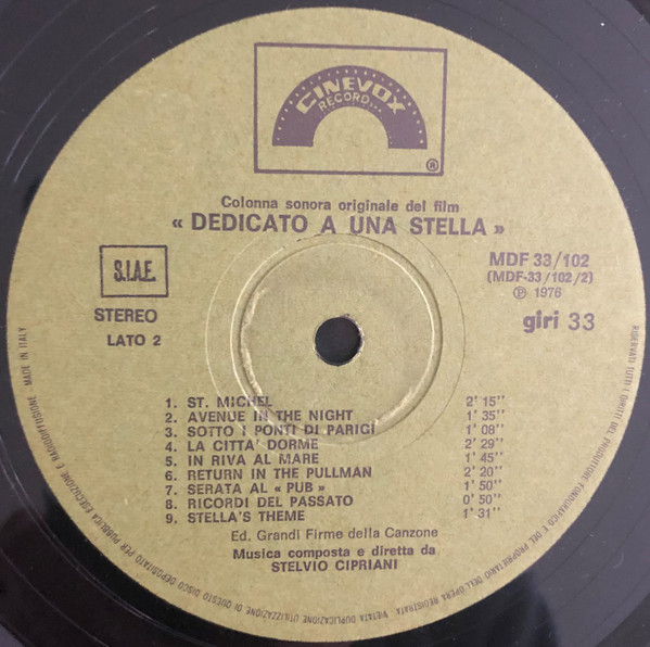 Stelvio Cipriani - Dedicato A Una Stella (Dalla Colonna Sonora Originale)