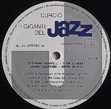 Stéphane Grappelli / Slam Stewart / Johnny Guarnieri / Jimmy Shirley - I Giganti Del Jazz Vol. 43