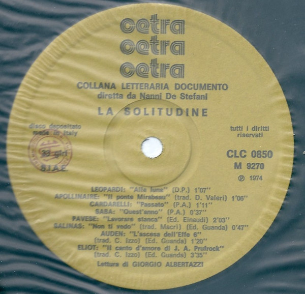 Giorgio Albertazzi - Vittorio Gassman - La Solitudine