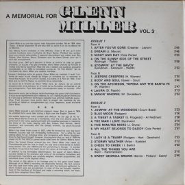 The Glenn Miller Orchestra - A Memorial For Glenn Miller Vol. 3
