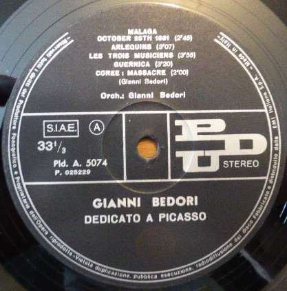 Gianni Bedori - Dedicated To Picasso - A Solo Album