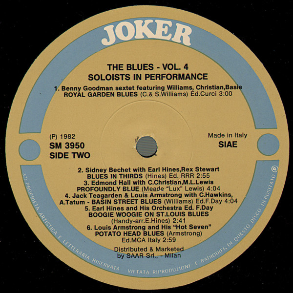 Various - The Blues Vol. 4 (Soloists In Performance)