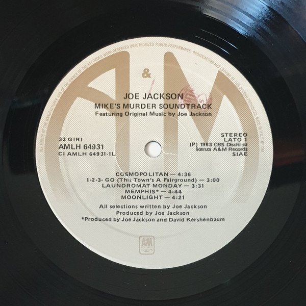 Joe Jackson - Mike's Murder - The Motion Picture Soundtrack