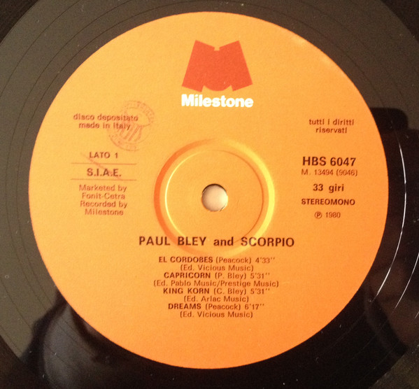 Paul Bley & Scorpio - Paul Bley & Scorpio