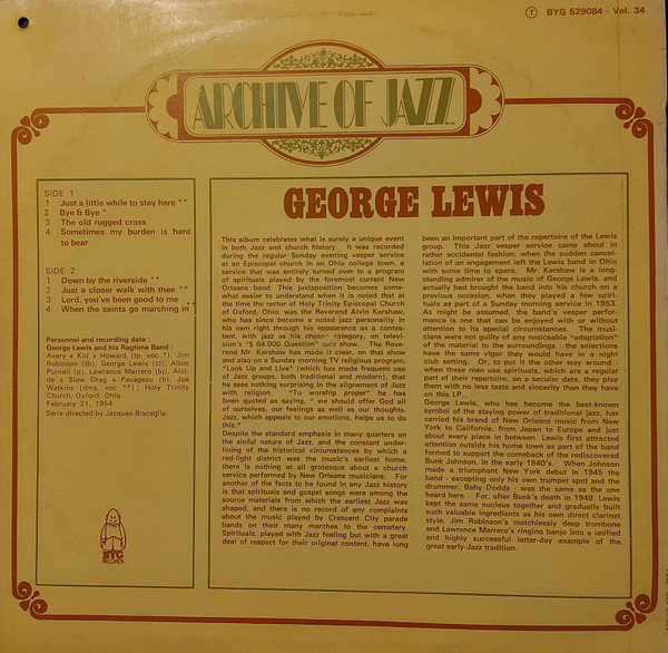 George Lewis (2) - Archive Of Jazz Volume 34 - George Lewis