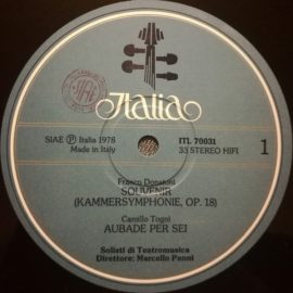 Franco Donatoni / Camillo Togni / Bruno Maderna / Aldo Clementi - Musica Cameristica Contemporanea