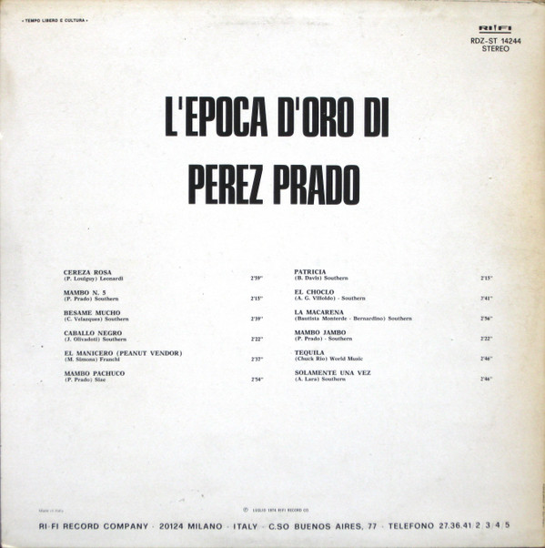 Perez Prado - L'Epoca D'Oro Di....