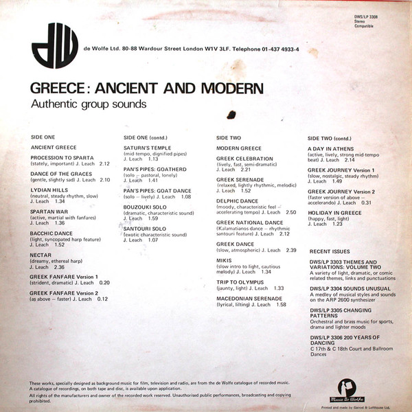 John Leach - Greece: Ancient And Modern