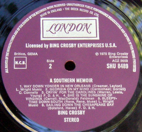 Bing Crosby - A Southern Memoir