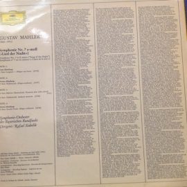 Gustav Mahler • Rafael Kubelik, Symphonie-Orchester Des Bayerischen Rundfunks - Symphonie Nr. 7 (Lied Der Nacht = Song Of The Night)