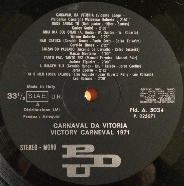 Various - Carnaval Da Vitoria 1971