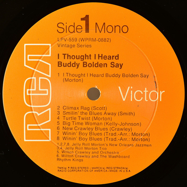 Jelly Roll Morton - I Thought I Heard Buddy Bolden Say