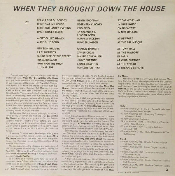 Various - When They Brought Down The House