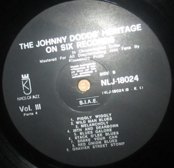 Johnny Dodds - The Johnny Dodd's Heritage On Six Records Vol.3: Part 1 To 4