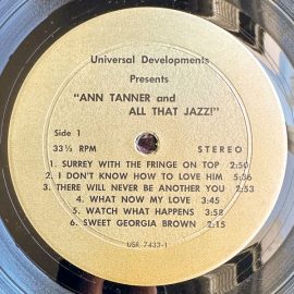 Ann Tanner (3) - Ann Tanner And All That Jazz!