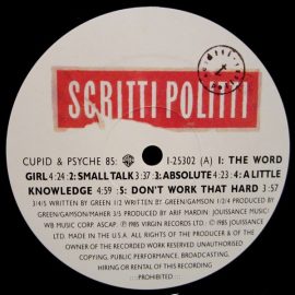 Scritti Politti - Cupid & Psyche 85