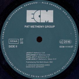 Pat Metheny Group - Pat Metheny Group