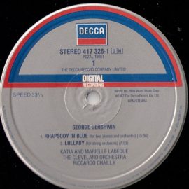 Gershwin* - Katia &  Marielle Labèque*, Cleveland Orchestra*, Riccardo Chailly - Rhapsody In Blue / An American In Paris / Lullaby / Cuban Overture