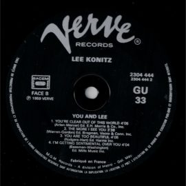 Lee Konitz / Arrangements By Jimmy Giuffre - You And Lee