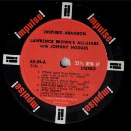 Lawrence Brown's All-Stars With Johnny Hodges - Inspired Abandon