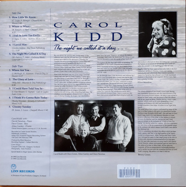 Carol Kidd - The Night We Called It A Day | vinile usato