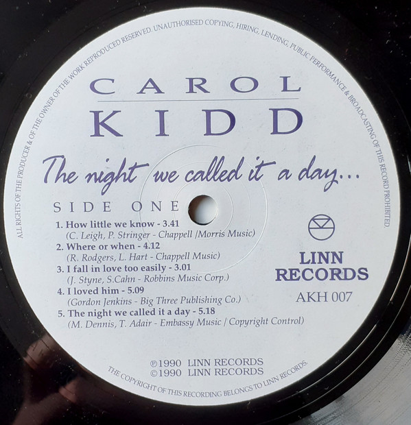 Carol Kidd - The Night We Called It A Day | vinile usato