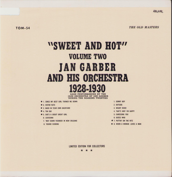 Jan Garber And His Orchestra - "Sweet And Hot" Volume 2 1928-1930