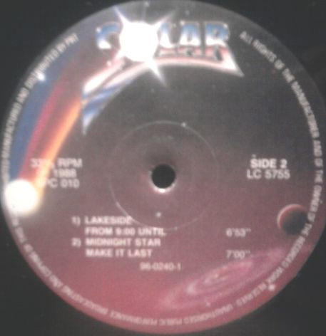 Carrie Lucas / Shalamar / Lakeside / Midnight Star - Show Me Where You're Coming From / The Second Time Around / From 9:00 Until / Make It Last