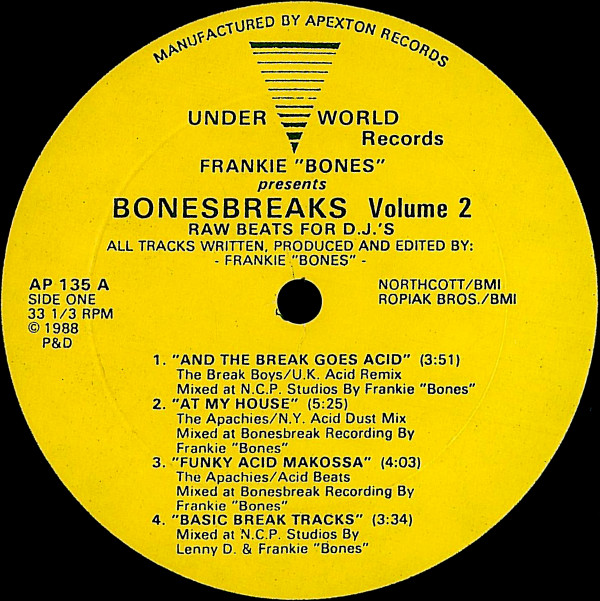 Frankie "Bones"* Presents Bonesbreaks - Volume 2 (Raw Beats For D.J.'s)