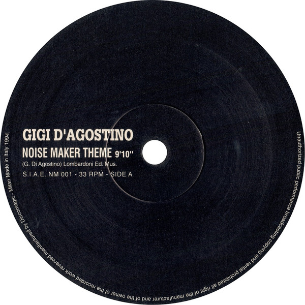 Gigi D'Agostino / Daniele "Gas" Maffei* - Noise Maker Theme / Catodic Tube